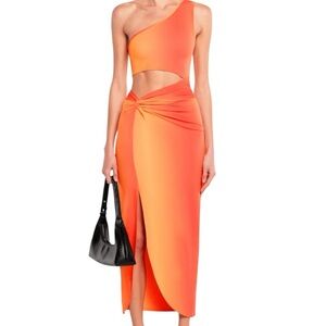 REVOLVE One Shoulder Orange Dress